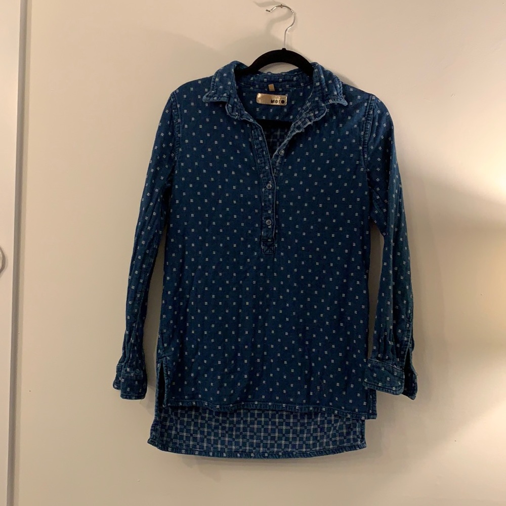 Topshop Jean Patterned Tunic